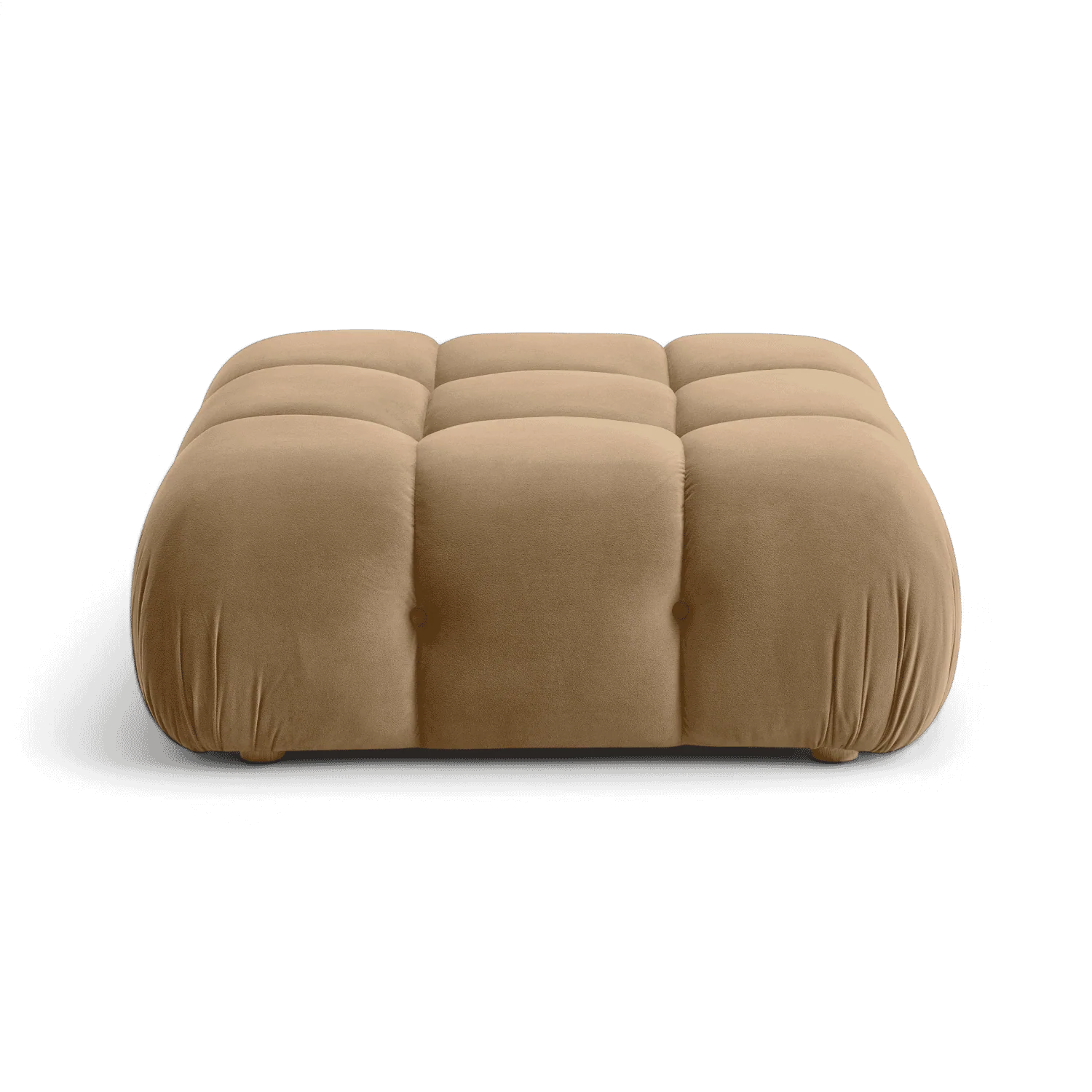 Solace Camel Velvet Modular Ottoman - Image 3