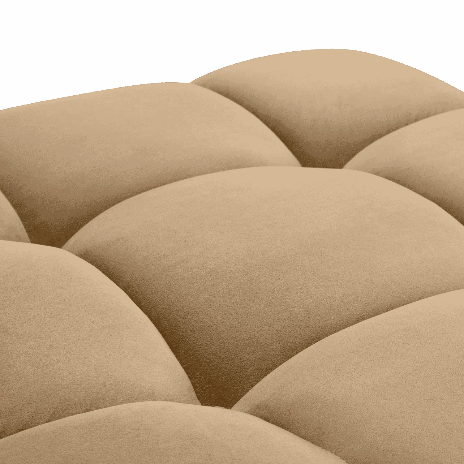 Solace Camel Velvet Modular Ottoman - Image 4