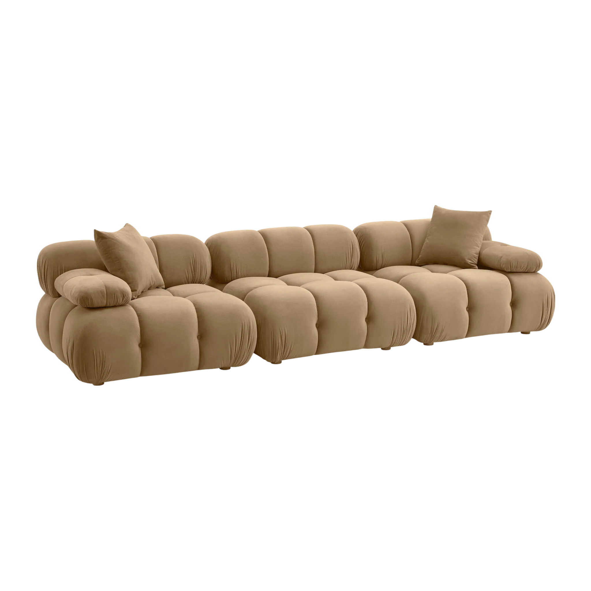 Solace Camel Velvet Modular Sofa - Image 3