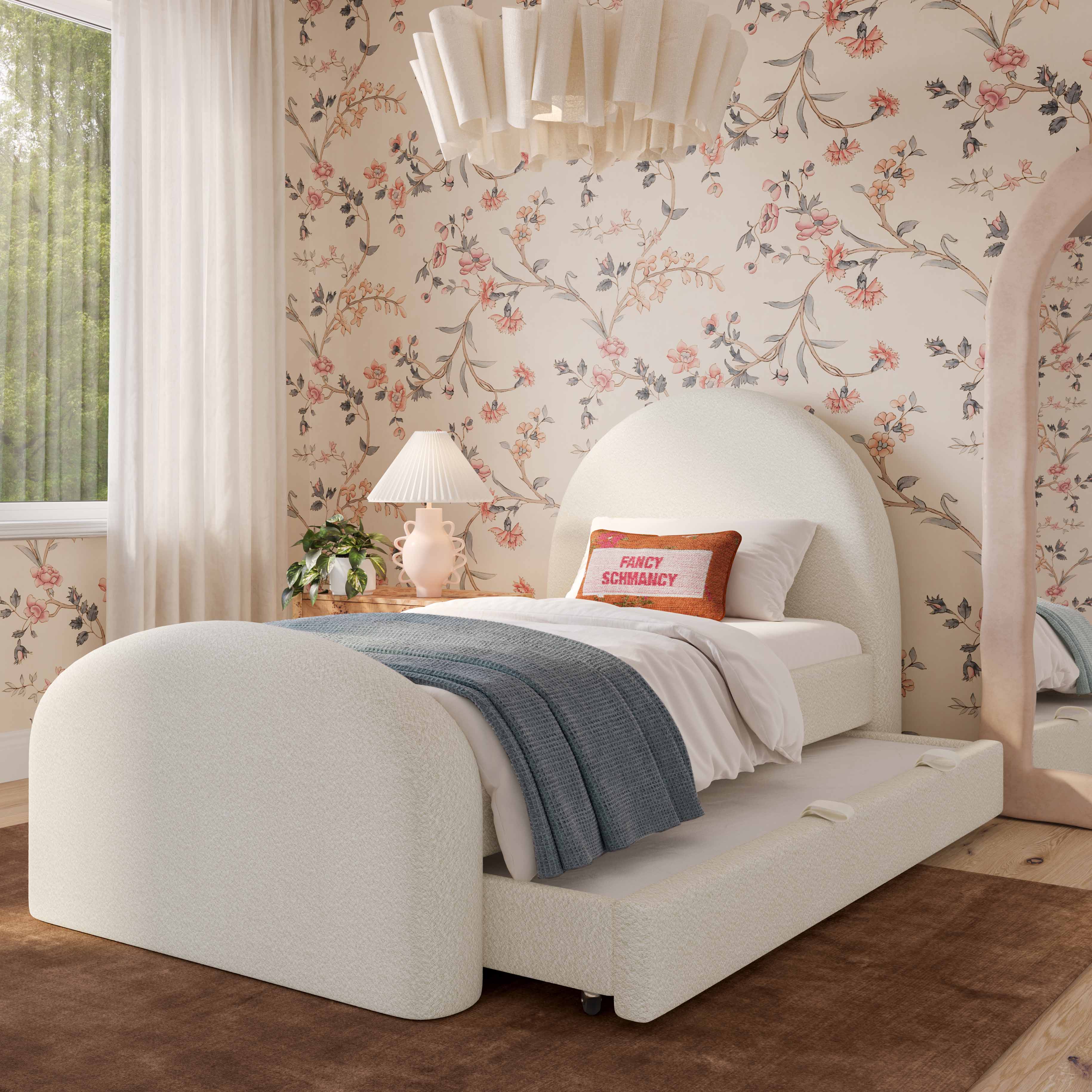 Valeria Cream Boucle Twin Bed - Image 2