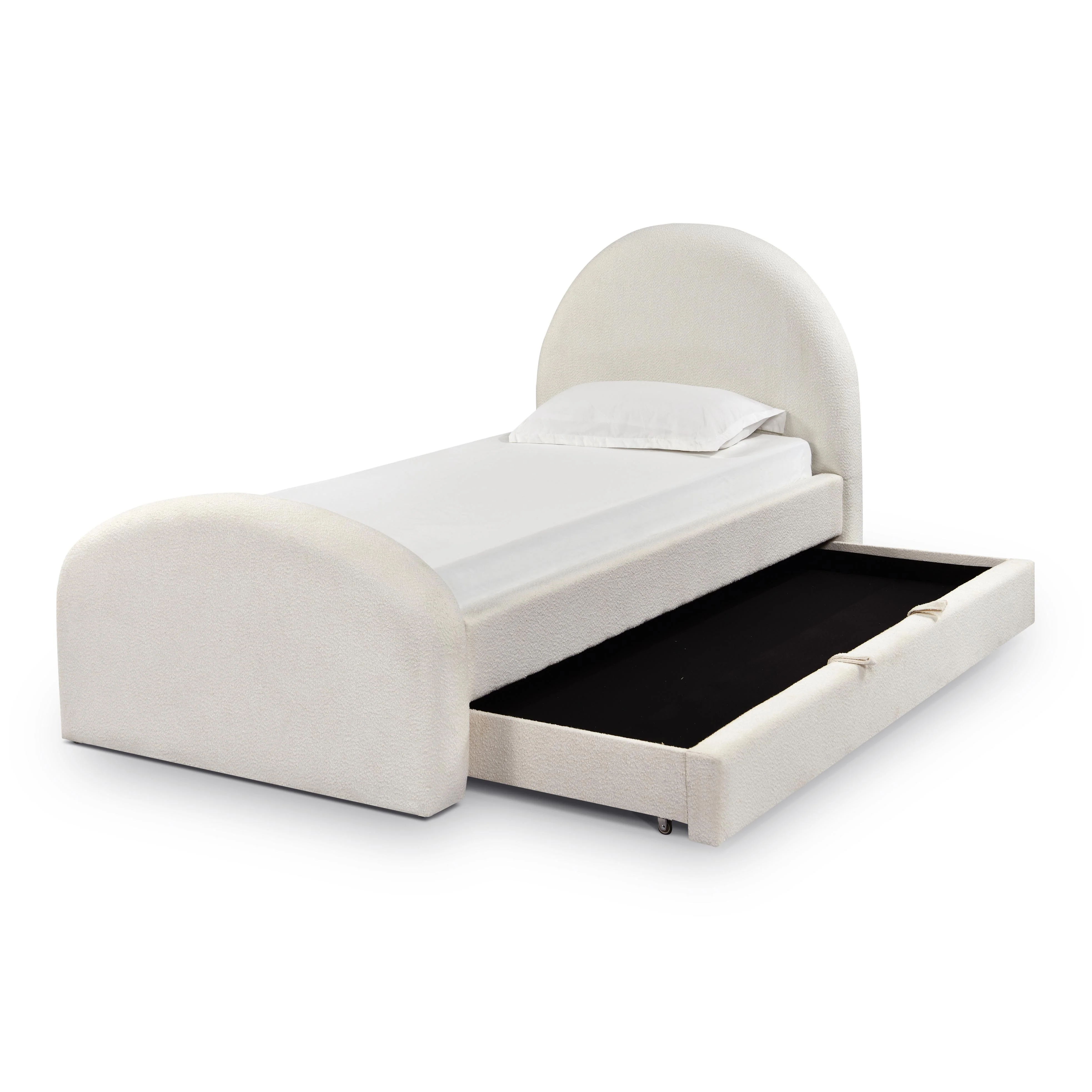 Valeria Cream Boucle Twin Bed - Image 3