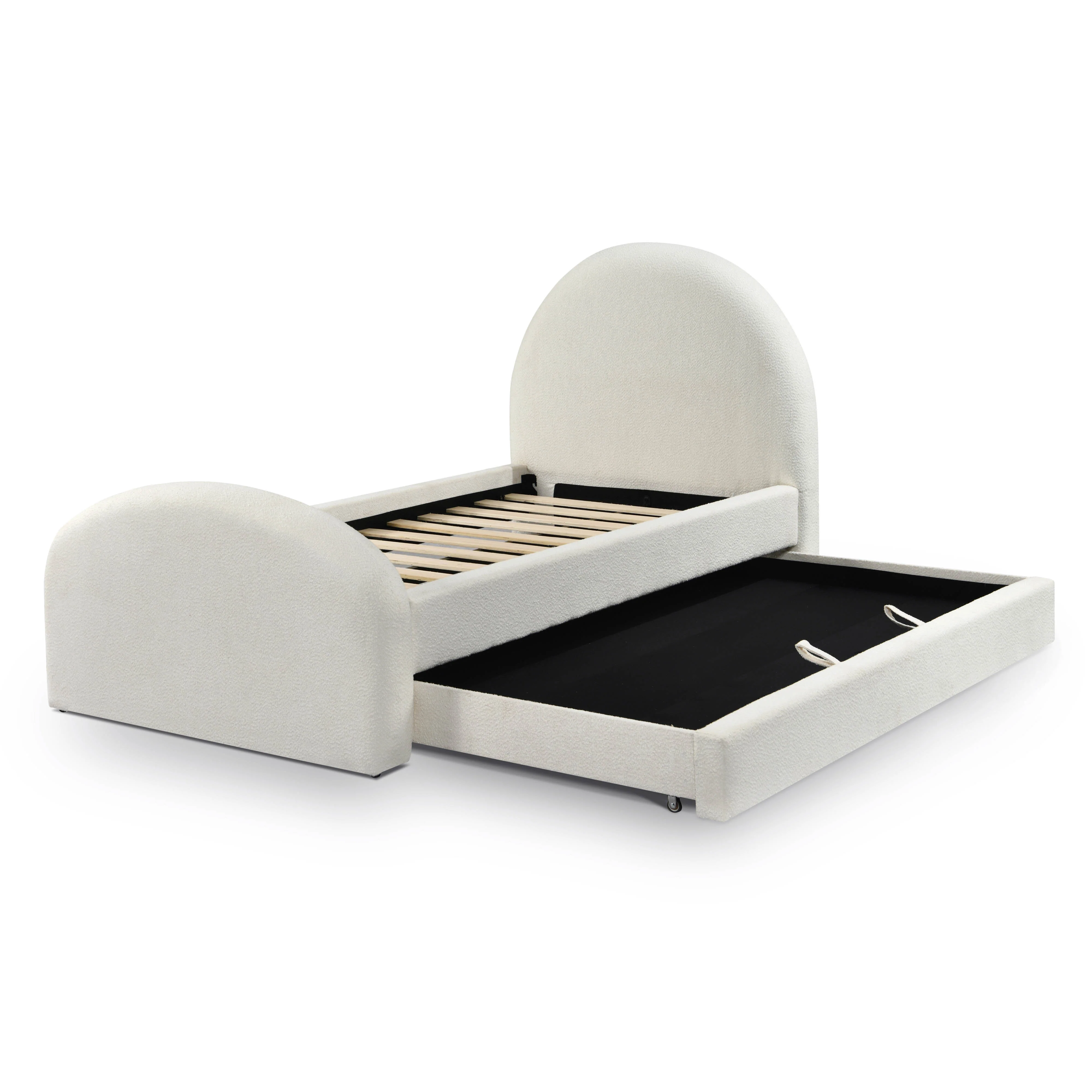 Valeria Cream Boucle Twin Bed - Image 4