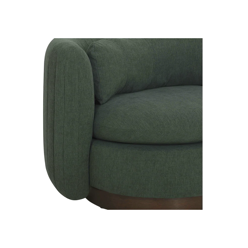 Valeria Green Chenille Swivel Lounge Chair - Image 5