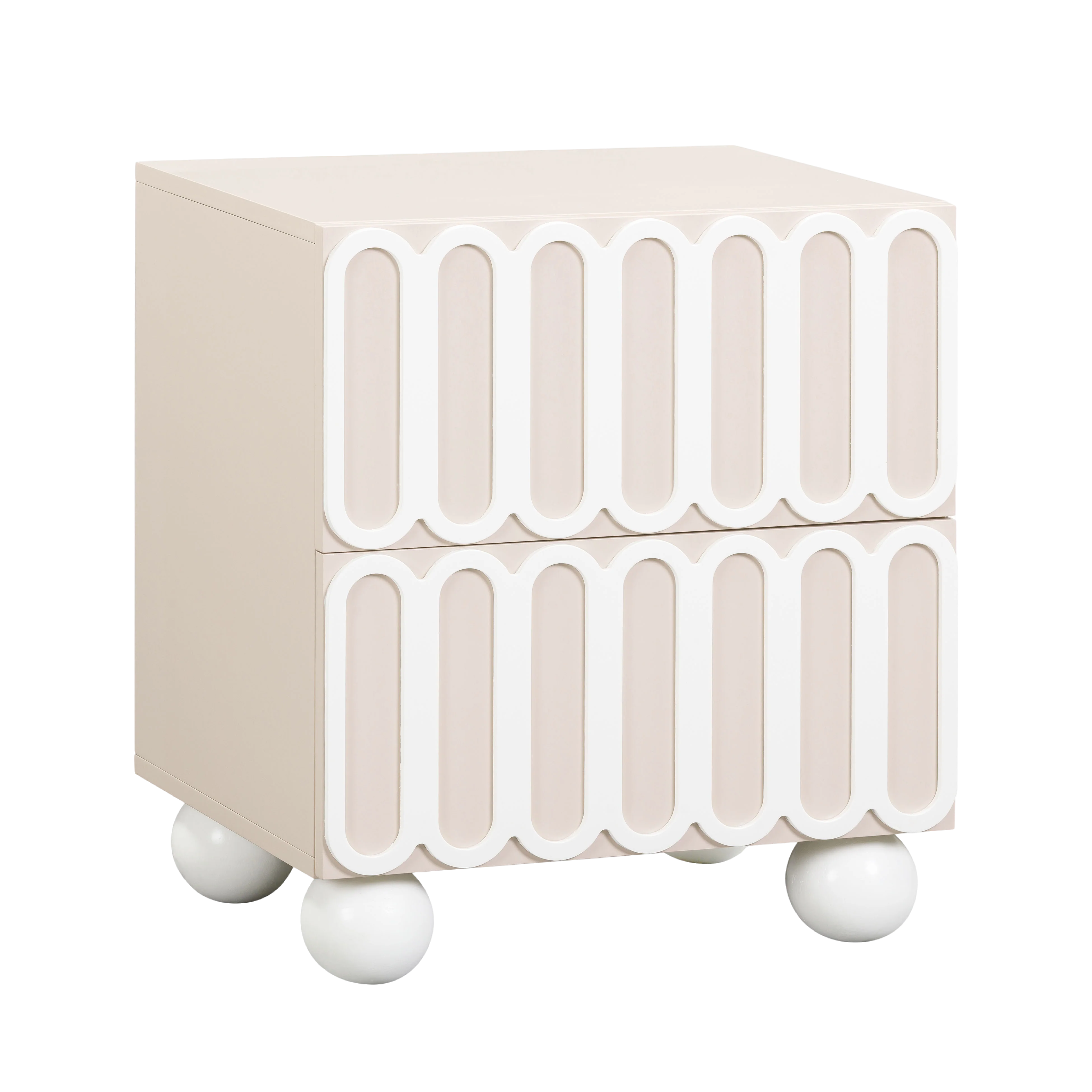 Valeria Taupe Nightstand - Image 3