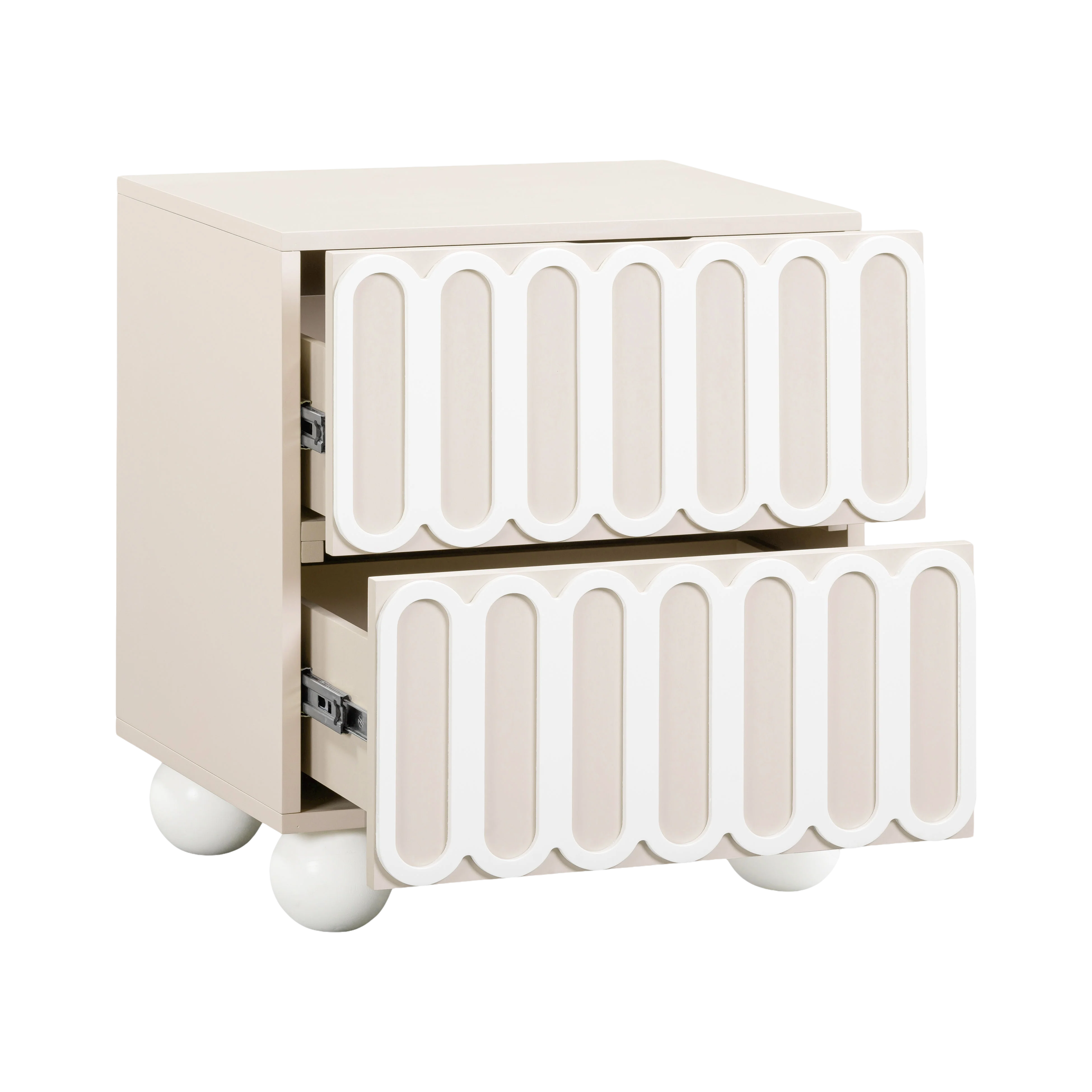 Valeria Taupe Nightstand - Image 4
