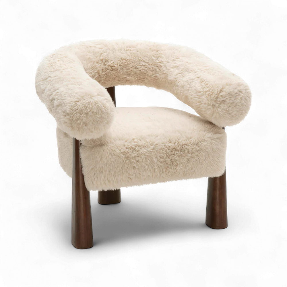 Veltrix Lounge Chair Vegan Shearling - Image 3
