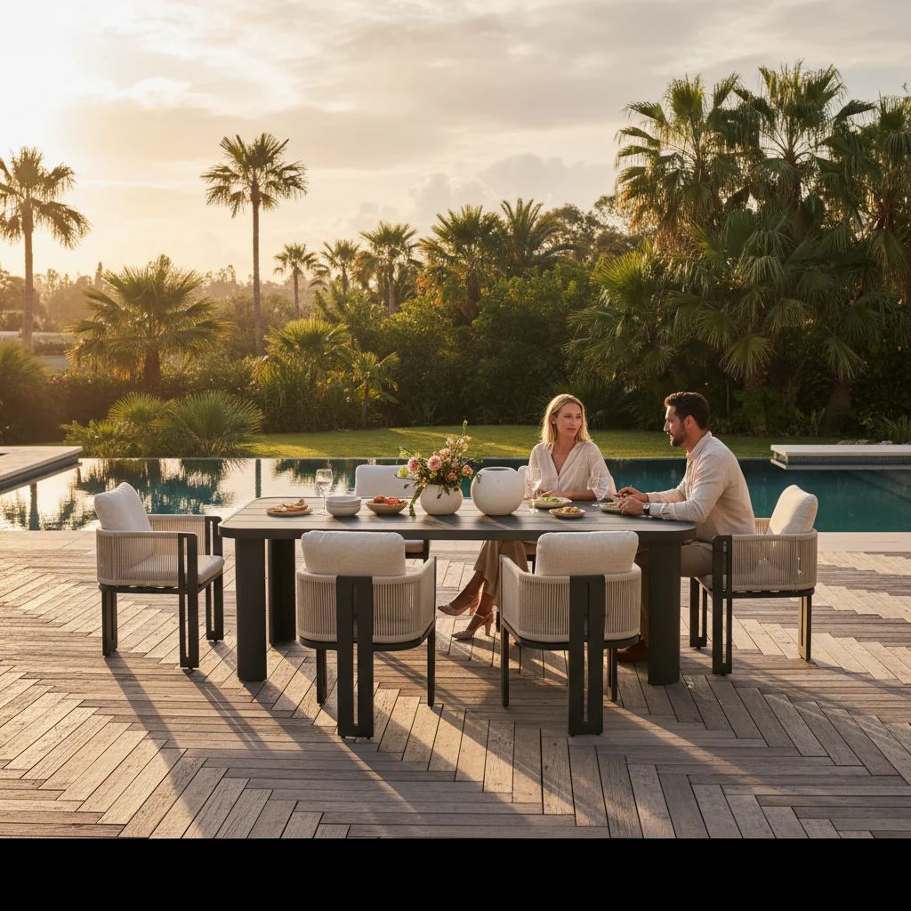 Vita Outdoor Dining Table - Image 4
