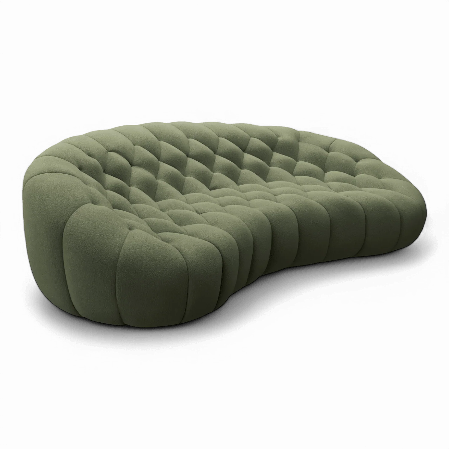 Warby 3 Seater Sofa Green - Image 3