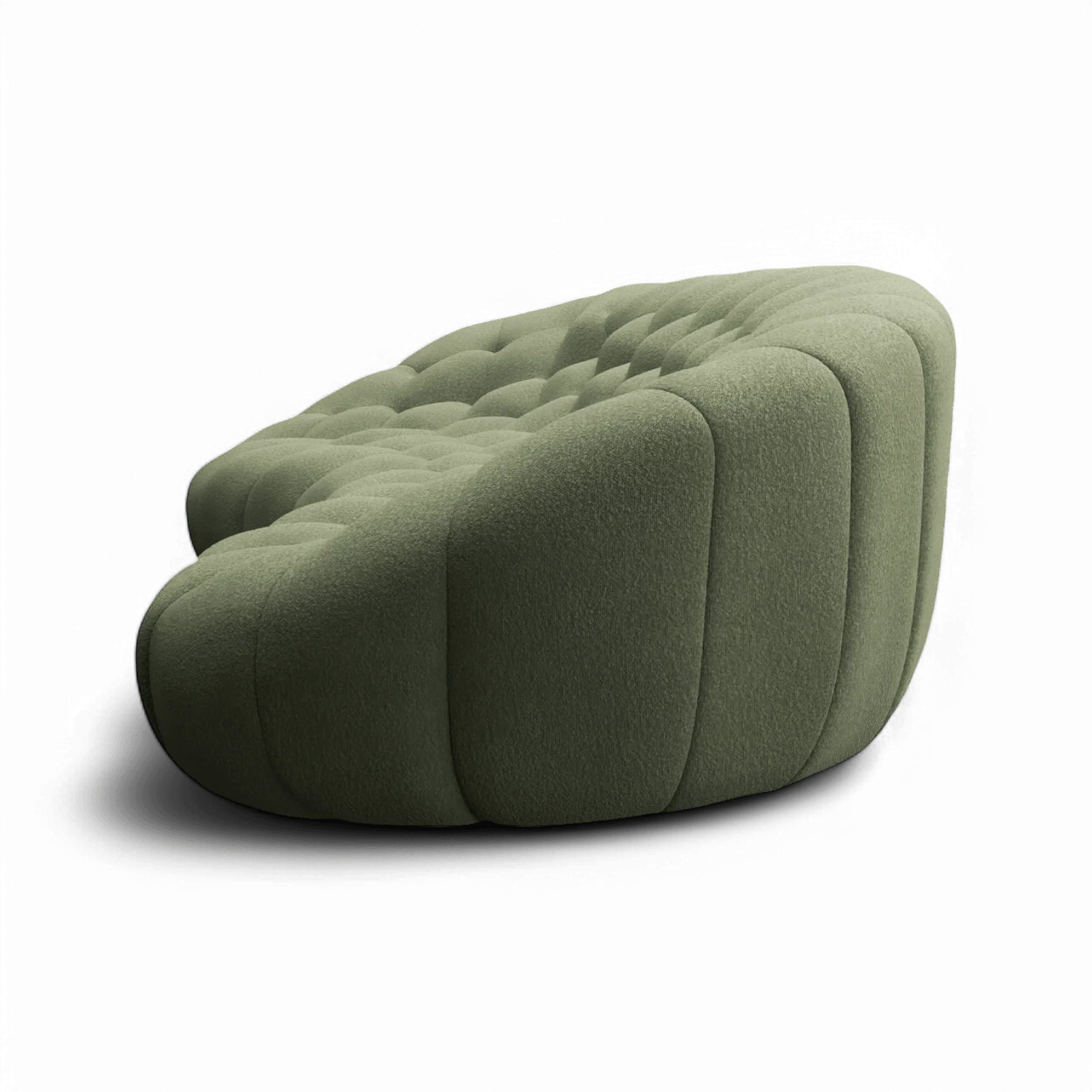 Warby 3 Seater Sofa Green - Image 4