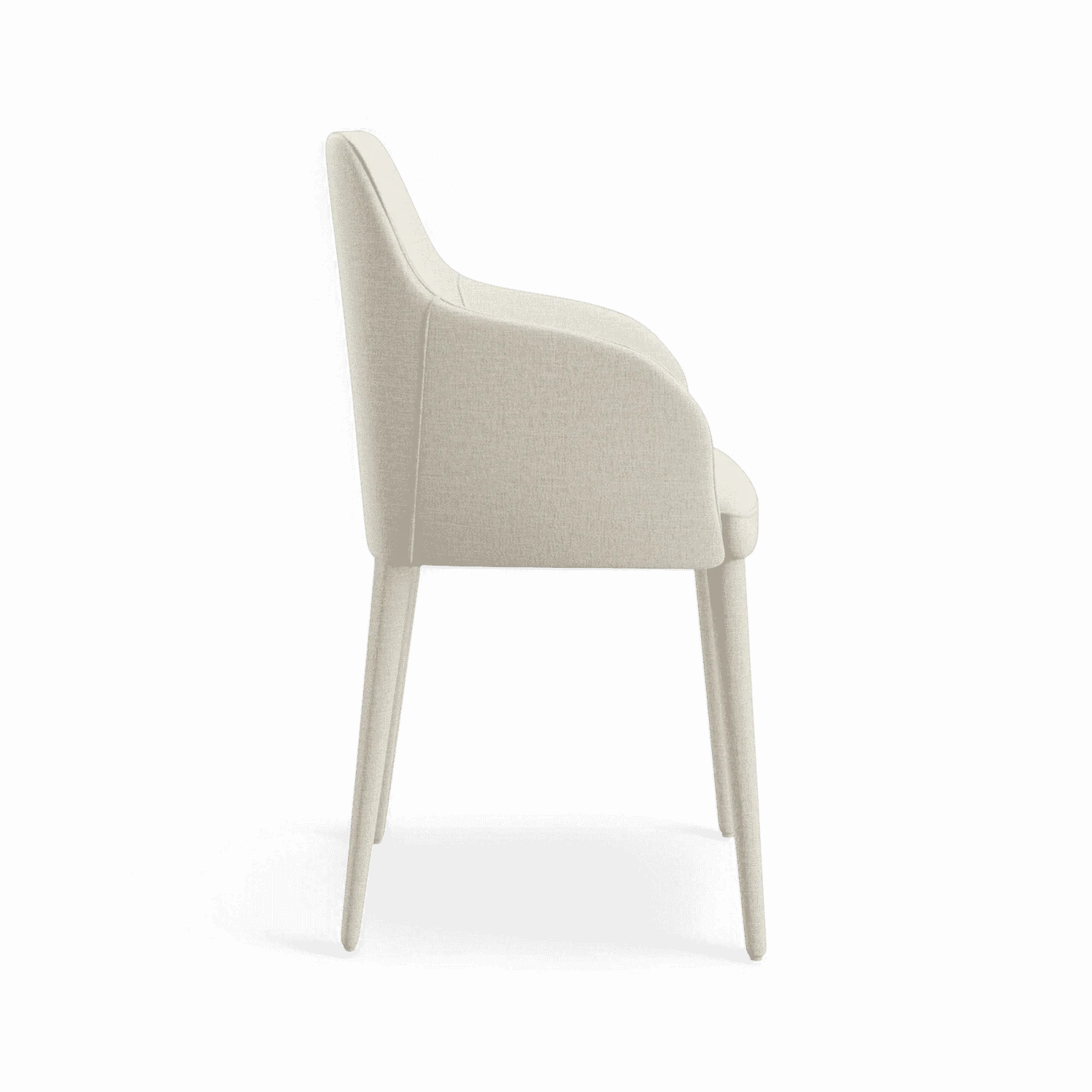 Zeta Dining Chair White Linen - Image 3
