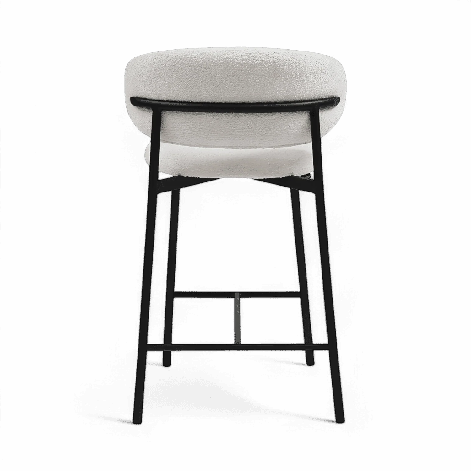 Zoya Counter Stool White Boucle - Image 4