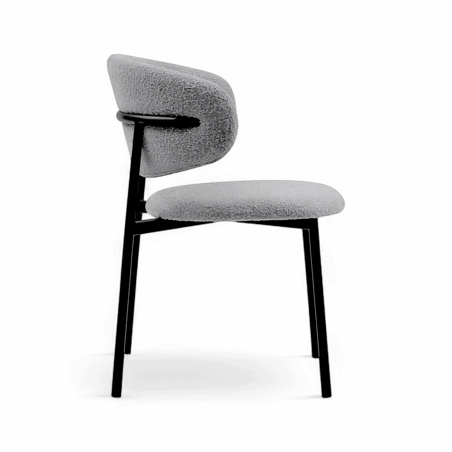 Zoya Dining Chair Gray Boucle - Image 5