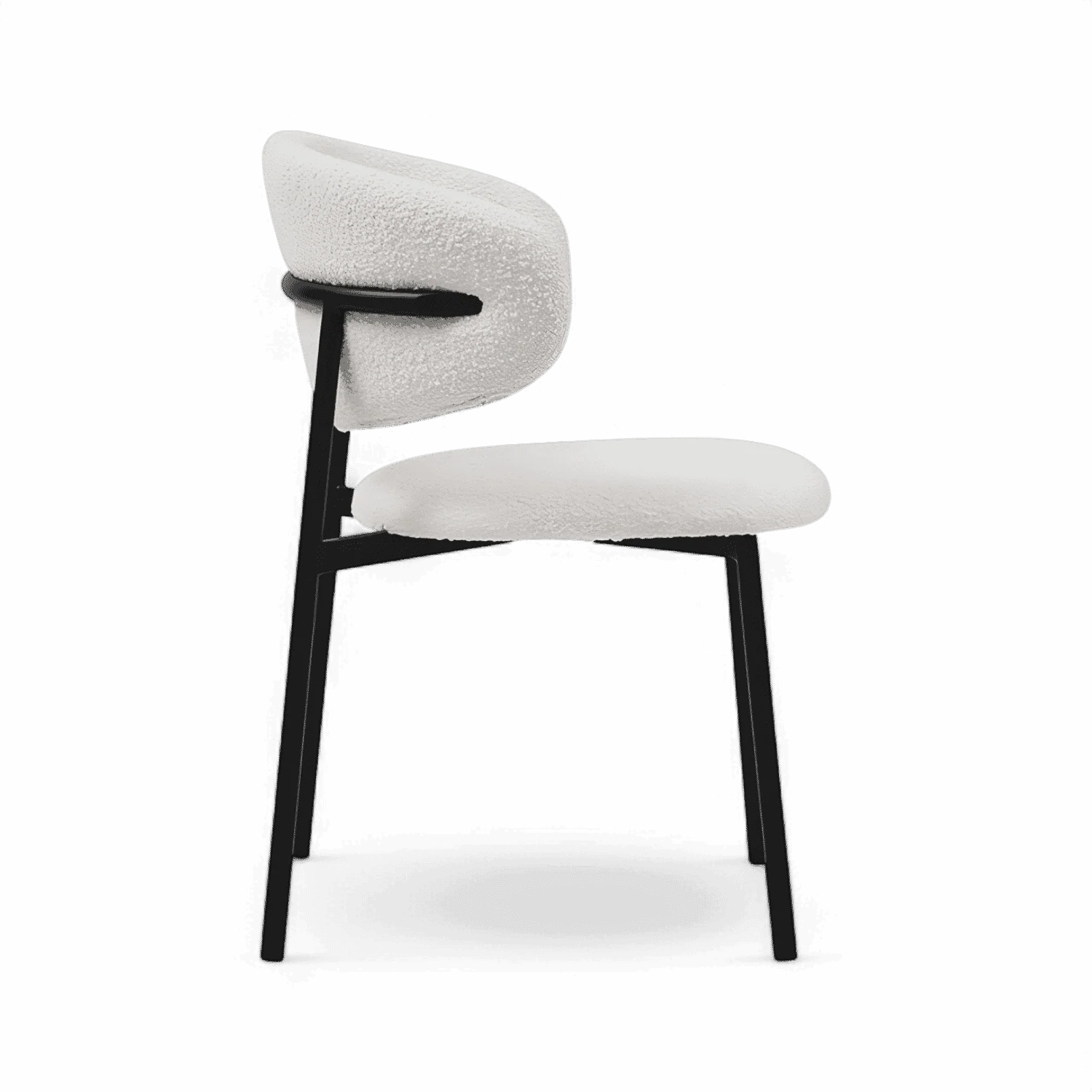 Zoya Dining Chair White Boucle - Image 5